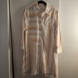 Steven Edwards Women's Striped Button-Up Midi Dress